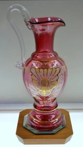 Fenton PITCHER EWER Cranberry EMPIRE Connoisseur #D 771/950 1211RW FREEusaSHP - Picture 1 of 7