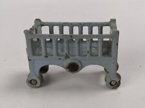 1930's Kilgore Baby Carriage Crib Bed Metal 2" Miniature