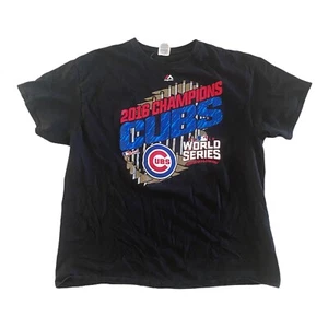 Chicago Cubs World Series Champion Shirt 2016 Short Sleeve MLB Black XL - Picture 1 of 2