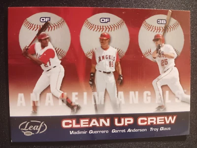 2005 Leaf Clean Up Crew Vladimir Guerrero Garret Anderson Troy Glaus #CUC10 - Image 1 of 2