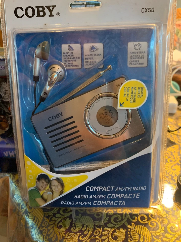 Coby Model CX-50 Portable AM/FM Radio with Headphones NIP/ SEALED - Image 1 of 1