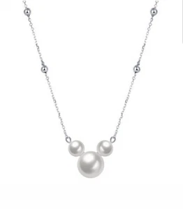 NEW MOUSE PEARL STERLING SILVER NECKLACE RRP £170 - Picture 1 of 8