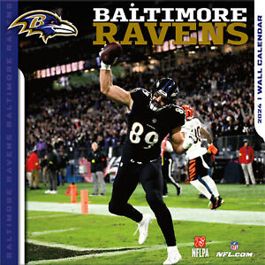 NFL Kalender 2024 Baltimore Ravens Wandkalender 30x30cm Wall Calendar