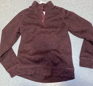 Old Navy Maroon Pullover Sweater, Men’s Sz Small, 1/2 Front Zip - Picture 1 of 2
