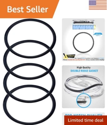 Paquete de 4 anillos de tapa de goma de repuesto de 3,3 pulgadas para vasos Yeti y Ozark Foto 1 de 4