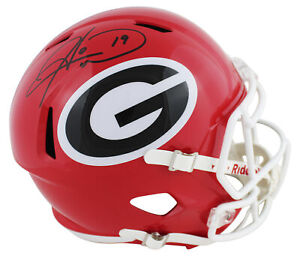 Georgia Hines Ward Authentic Signed Full Size Speed Rep Helmet BAS Witnessed