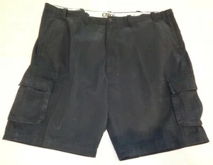 Roundtree & Yorke Size 44 Waist WASHED UTILITY Navy Cotton New Mens Cargo Shorts - Picture 1 of 12