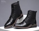 British Mens Pointed Toe Dress Business Dress Ankle Boots Casual Lace Up Shoes