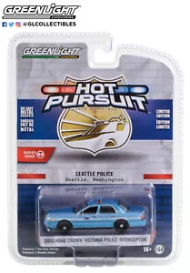 Greenlight scala 1/64 Seattle, Washington Police 2001 Ford Crown Victoria PI - Foto 1 di 2