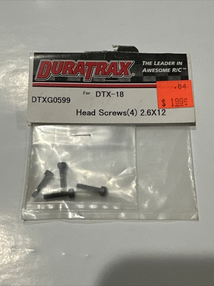 Duratrax DTXG0599 Head Screws 2.6x12mm DTX .18 (4) - Image 1 of 1