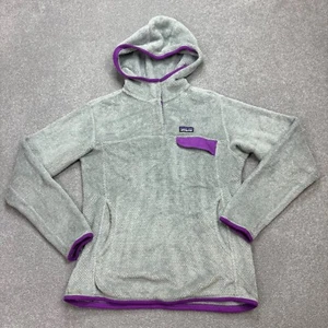 Patagonia Fleece Damen Medium Grey Snap-T Deep Pile Hoody Pullover Outdoor Lady - Bild 1 von 8