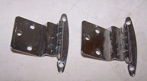 2 bisagras de puerta cromadas vintage para gabinete - década de 1950 década de 1960 Art Deco - Imagen 1 de 5