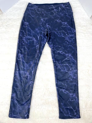 DG2 by Diane Gilman Slim & Sleek Leggings Marble Blue Size Large - Image 1 of 4