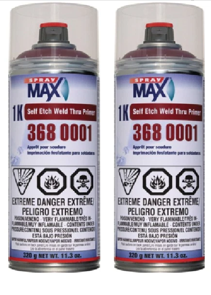 Spray MAX 3680001 1k Imprimación de soldadura autograbada (rojo marrón) (paquete de 2) Foto 1 de 1