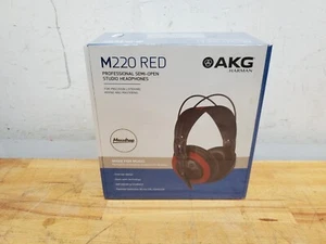 AKG M220 Red Professional Semi-Open Studio Headphones - NEW - Picture 1 of 5