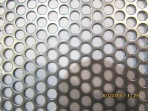 1/4" HOLES 16 GAUGE 304 STAINLESS STEEL PERFORATED SHEET--11"  X  11-3/4" - Picture 1 of 22