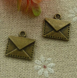 Envío gratuito 140 piezas Sobre antiguo de bronce dijes 15X14mm L-2128 - Imagen 1 de 4