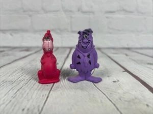 Vintage 1987 Flintstones Fruity Pebbles Post Cereal Purple Fred Pink Dino - Picture 1 of 9