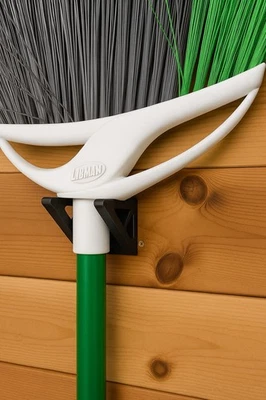 Wall Mounted Broom Mop Holder Organizer Rack Heavy Duty Garage Storage Hook - Image 1 of 2