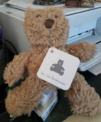 Nuevo con etiquetas Oso de peluche Baby Gap Brannan bronceado ojos nudos roscados 7,5" Foto 1 de 2