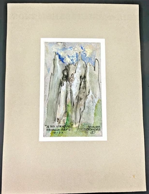 Pintura Original-A Vol Única Alpes Franceses-Miriam Sembradores Montañas Francia Naturaleza Foto 1 de 4