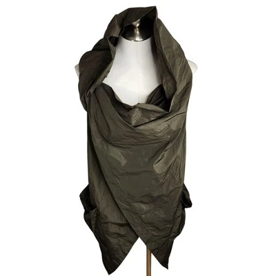 Chaleco túnica cruzada Sun Kim arrugada top para mujer pequeño verde Lagenlook EE. UU. Foto 1 de 4