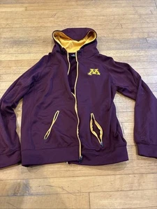 Colosseum Minnesota Golden Gophers Full Zip Maroon Hoodie Embroidered Mens L - Picture 1 of 4