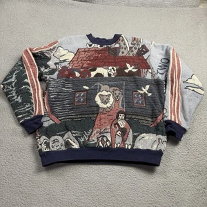Sugar Street Weavers Sweaters Mens One Size Pullover Noahs Ark Knit - Picture 1 of 13