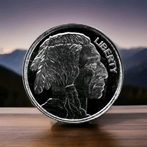 5x 1 GRAM .999 FINE SILVER MONARCH BUFFALO INDIAN HEAD ROUND BU - Picture 1 of 3