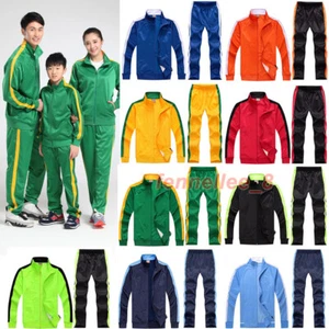 2PCS Tracksuit Kids Mens Sweatsuit Sportswear Jacket Trousers Casual Outfits Hot - Picture 1 of 31