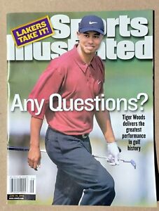 NO LABEL 2000 SPORTS ILLUSTRATED TIGER WOODS “ANY QUESTIONS?”  NEWSTAND ~ RARE