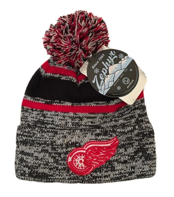 Zephyr NHL Detroit Red Wings "Granite" Cuffed Pom Knit Hat BRAND NWT - Image 1 of 2