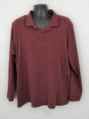 Men's Covington XL  L/S Burgundy Ribbed  Pullover                   M16 - Image 1 of 4