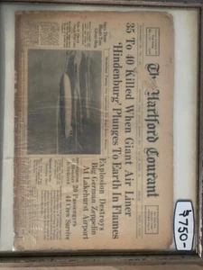 BLIMP Germany Hindenberg explosion  New Jersey    original 1937 RARE  newspaper - Picture 1 of 1