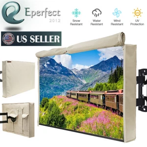 600D Outdoor TV Cover Flat Screens Weatherproof LED Television Protector 30"-65" - Picture 1 of 16