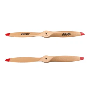 1pc 17x6inch 6 estrellas 2 palas hélice de madera prop CW para avión de gasolina RC - Imagen 1 de 8