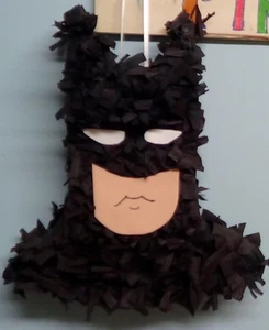Batman face PINATA a Superhero 12 inches tall 2 inch wide Birthday party! - Picture 1 of 9