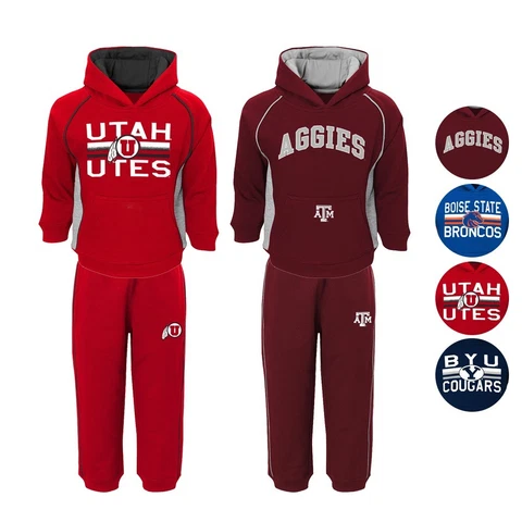 NCAA "Classic Fan" (2) Piece Pullover Hoodie Fleece & Pants Set Boys (4-7) Cover