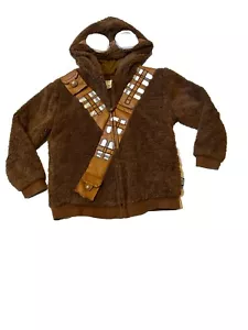 Disney Store Star Wars Chewbacca Hoodie Jacket Cosplay Costume Coat Size 4 - Picture 1 of 13