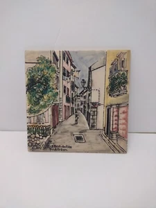 Outeiro Agueda Hand Painted Tile – Portugal Rare Hard To Find Piece - Picture 1 of 6