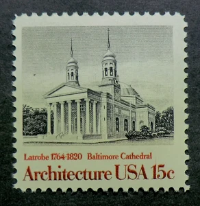 1780 MNH 1979 15c Baltimore Cathedral Architecture Benjamin Latrobe Maryland - Picture 1 of 1