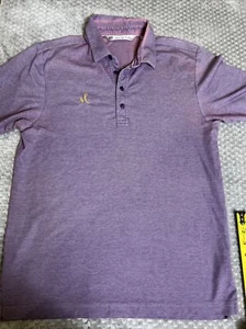Travis Mathew Golf Polo Shirt Performance Purple Space Dye Mens Medium - Picture 1 of 7