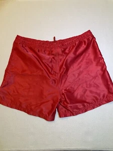 Vintage Puma Soccer Shorts Satin Mens Size Large Red 80s 90s Retro Sports Gym - Picture 1 of 9