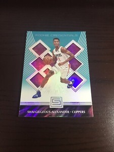 2018-19 Panini Status Shai Gilgeous-Alexander RC Rookie Credentials Aqua Foil 