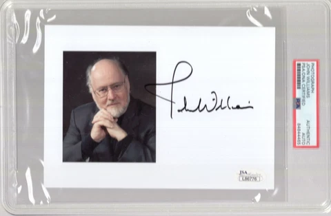 JOHN WILLIAMS SIGNED 5x7 COLOR PHOTO    STAR WARS+JAWS       RARE    PSA SLABBED Cover