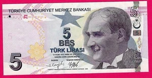 TURKEY 9.EMISSION 5 TL 2009-2023 UNC - Picture 1 of 2
