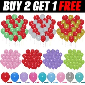 Balloon Latex Plain 10-50 Helium Balons Quality Birthday Party Decor Balloons UK - Picture 1 of 22