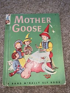 1957 Mother Goose Nursery Rhyme Elf Book  Rand McNally Illust. Esther Friend - Bild 1 von 5