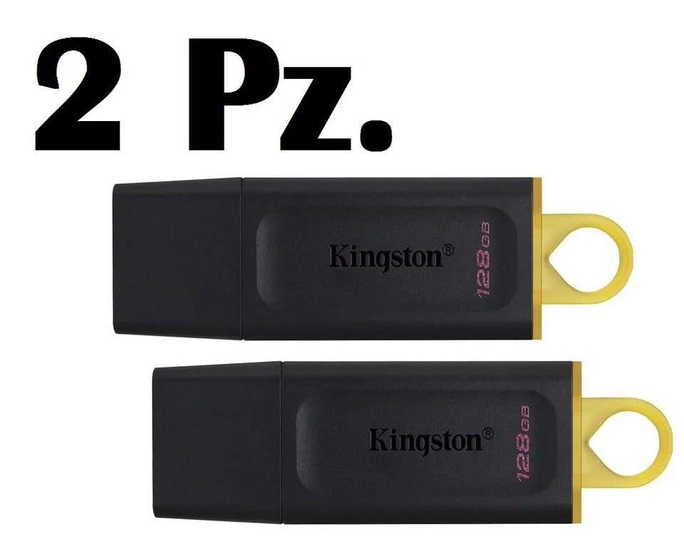2 PEN DRIVE 128GB KINGSTON 3.2 / 3.0 / 2.0 PENNA USB Chiavetta USB DTX/128GB
