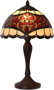 L10869 Baroque Tiffany Style Stained Glass Table Lamp for Home Decoration (12-In - Picture 1 of 7